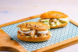 Bocatín Artesano 50gr Chicken Strips, Sliced Egg, Lettuce and Mayonnaise