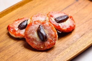 Goat Cheese and Date Puff Pastry with Tomato Jam